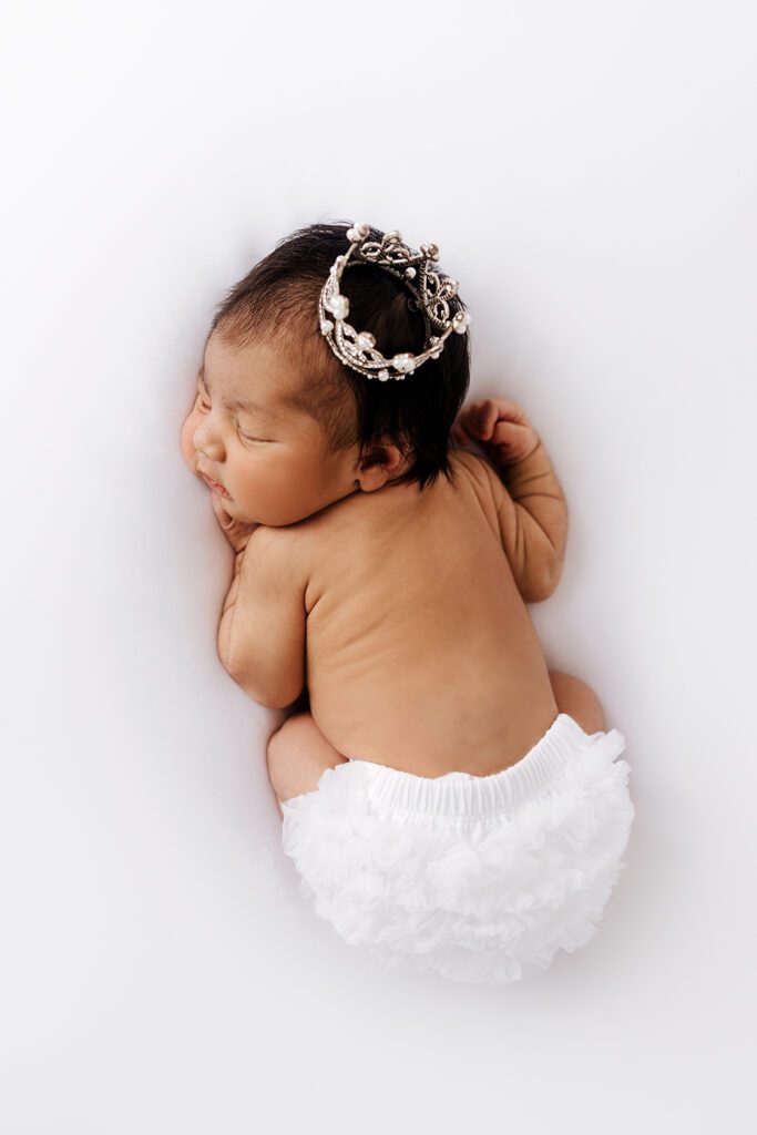 newborn baby in princess crown
